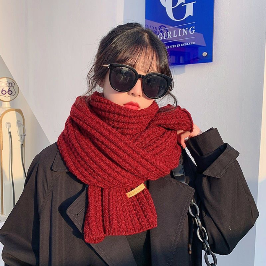 Thick Cable Knit Warm Cashmere - Wool Scarf Men recension och pris