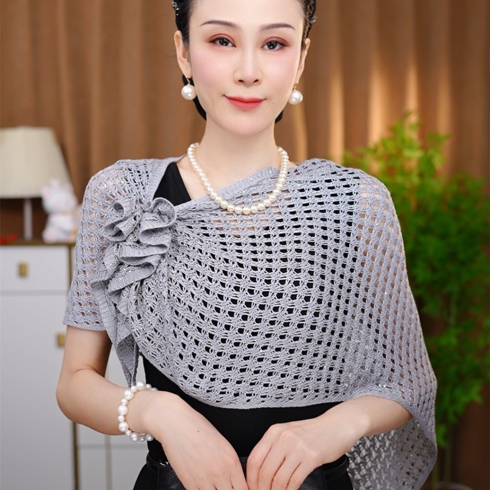 Sparkly Design Hollow Out Card - Shawl Wrap Winter recension och pris