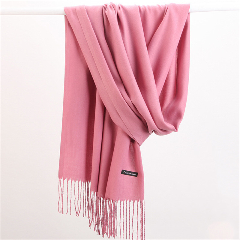 Fashion Solid Color 2023 Women - Cashmere Pashmina Wrap recension och pris