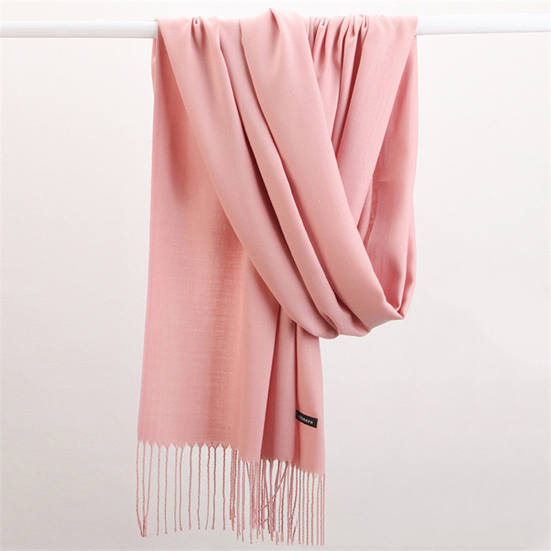 Fashion Solid Color 2023 Women - Cashmere Pashmina Wrap recension och pris