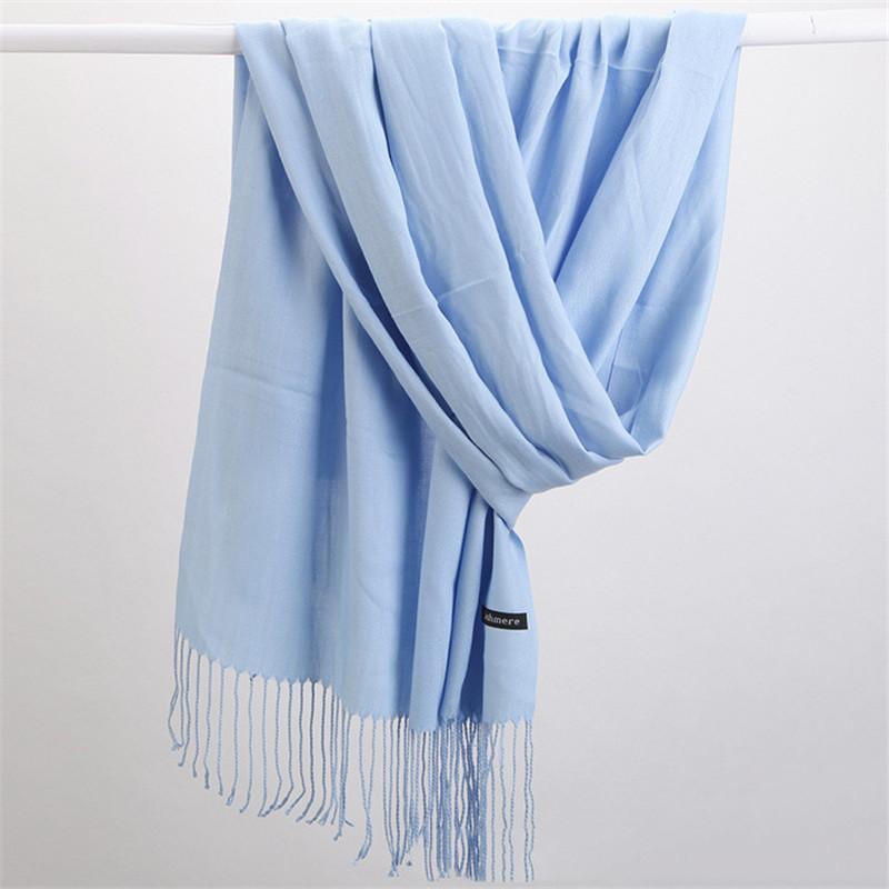 Fashion Solid Color 2023 Women - Cashmere Pashmina Wrap recension och pris