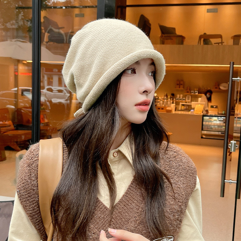 Knitted Bonnet Hoods Female Wi - Knit Beanie Hat Warm recension och pris