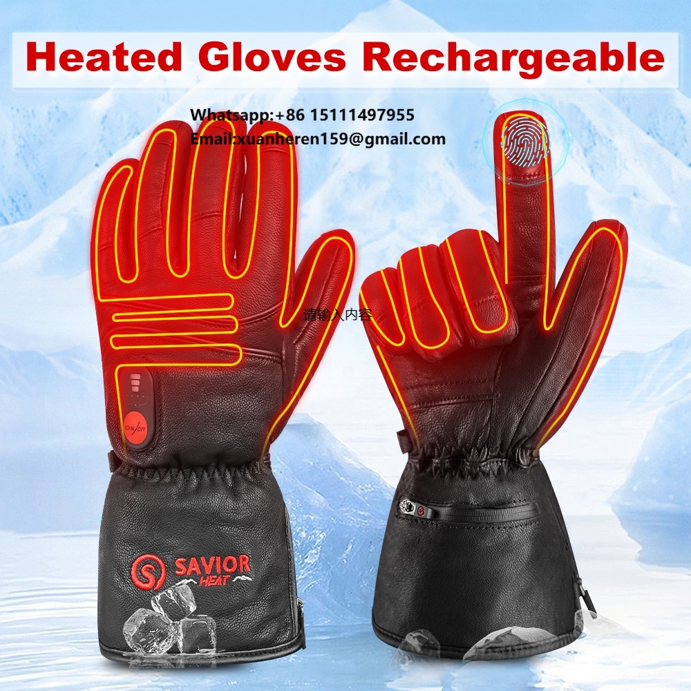 Heated Leather Gloves Men Wome - Touch Screen Gloves recension och pris