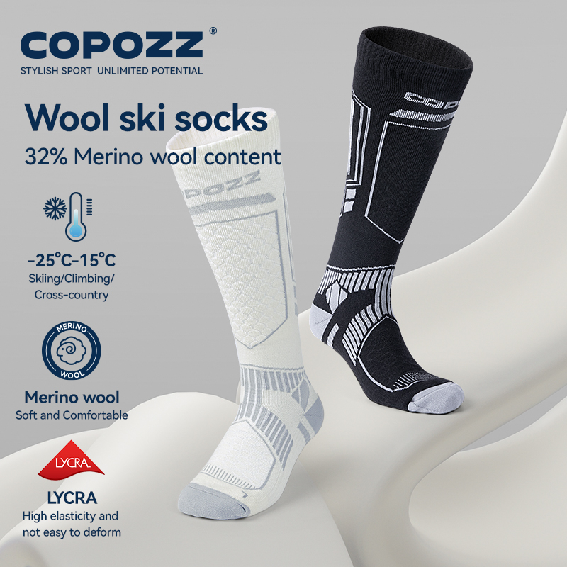 COPOZZ New Winter Ski Socks Me - Thermal Sock Wool recension och pris