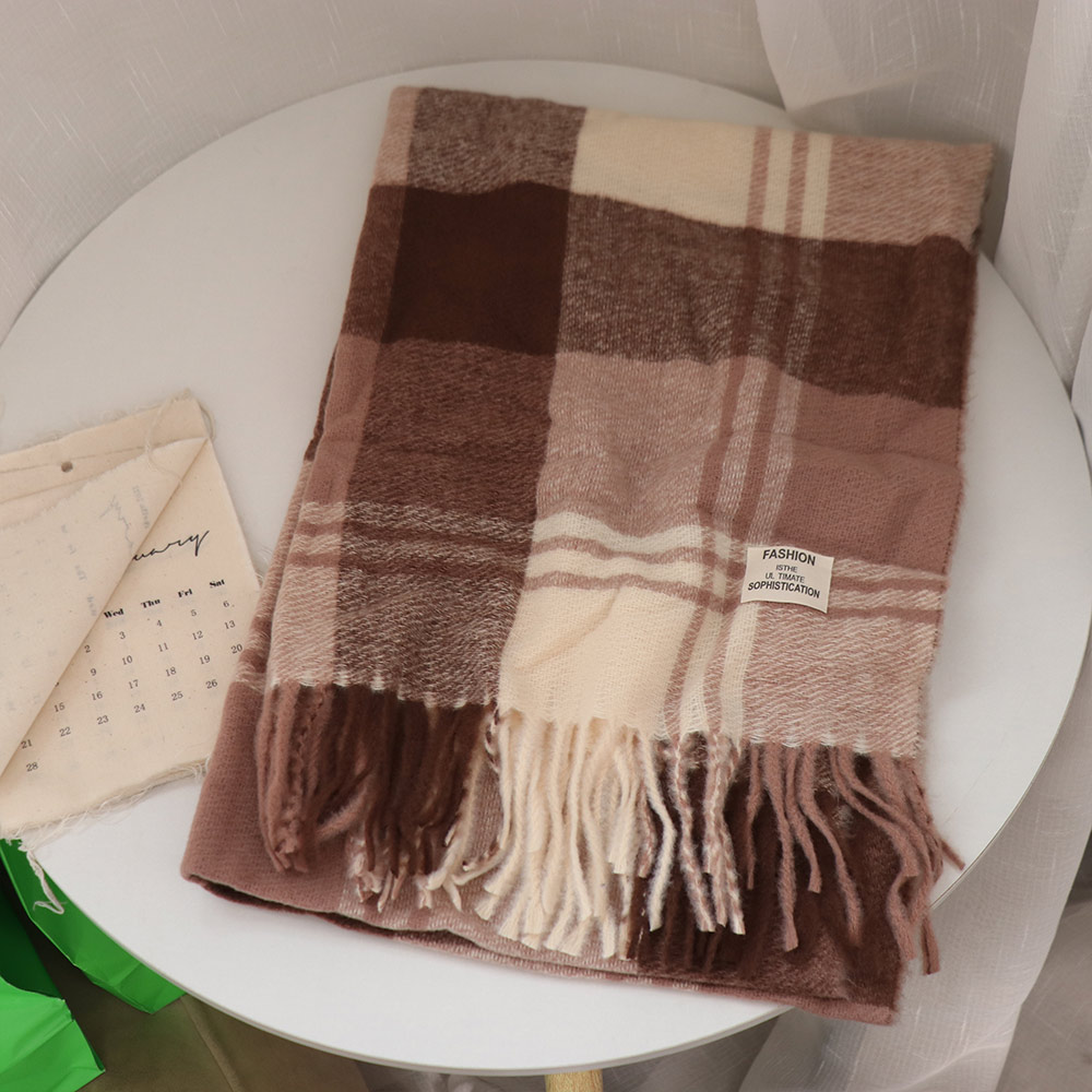 Casual Windproof Plaid Wool Sc - Wool Scarf Men recension och pris