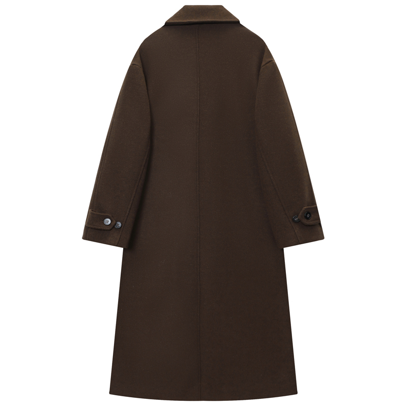 HXAO Women's Coat Brown Tweed  - Wool Coat Peacoat recension och pris