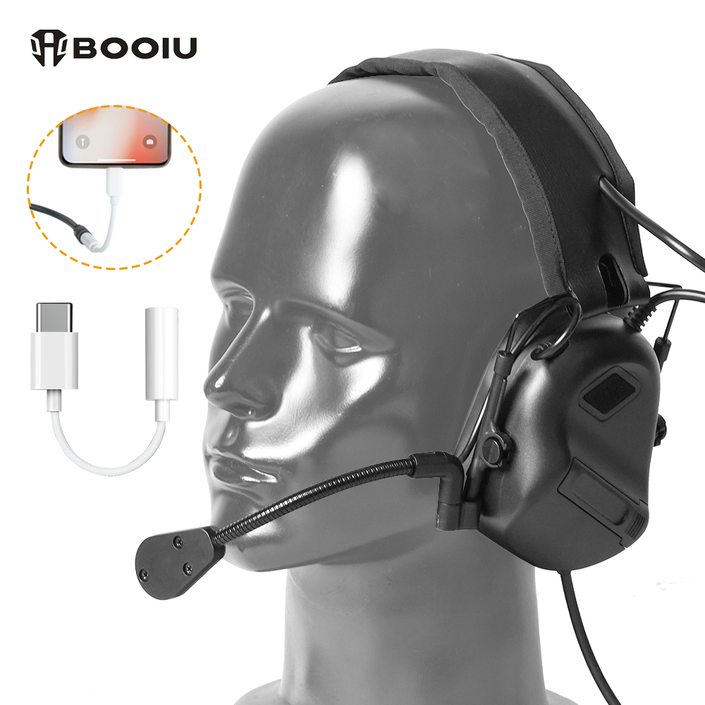 BOOIU Tactical Electronic Shoo - Earmuffs Foldable recension och pris