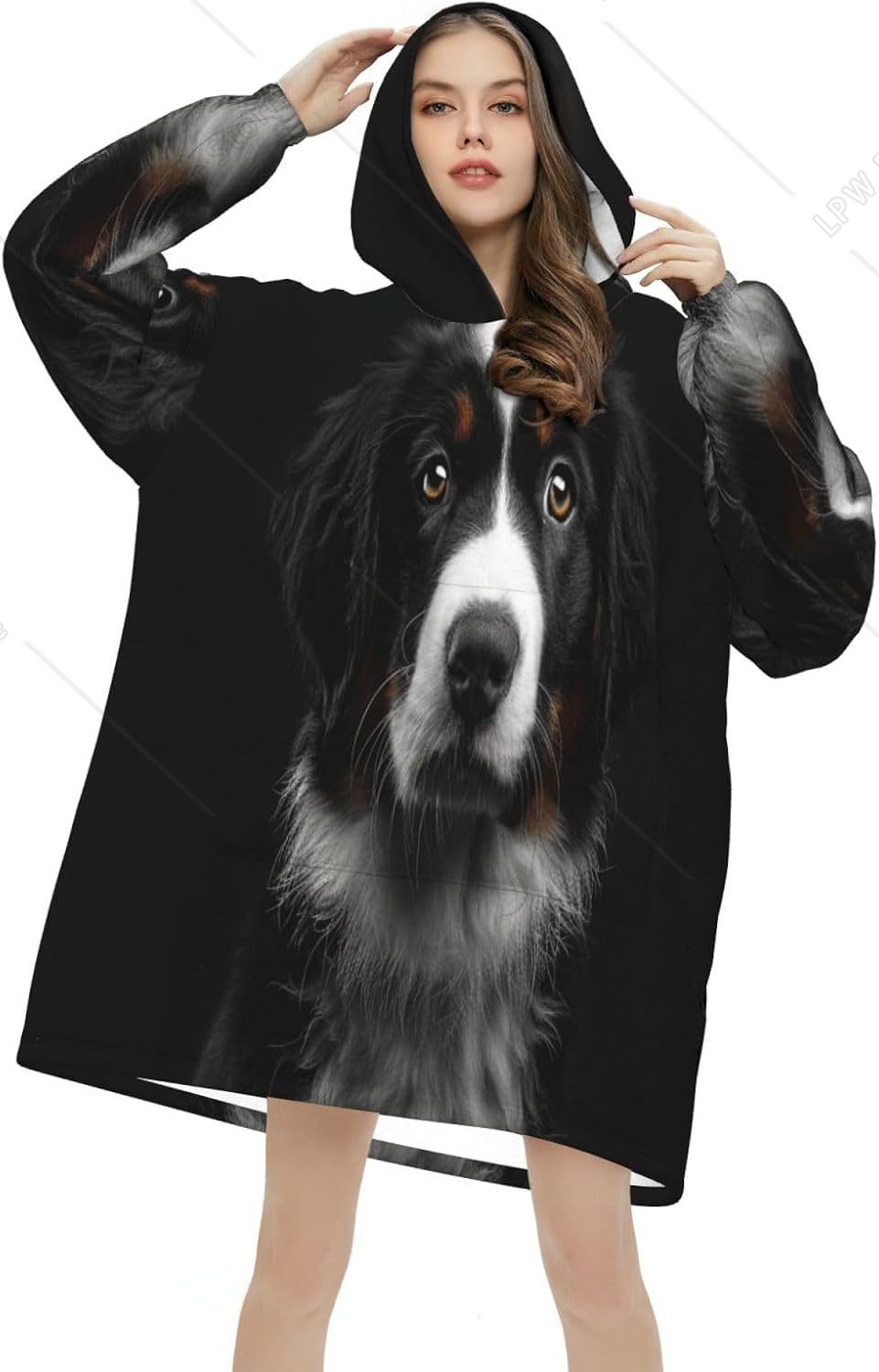 Bernese Mountain Dog Wearable  - Sherpa Hoodie Fleece recension och pris