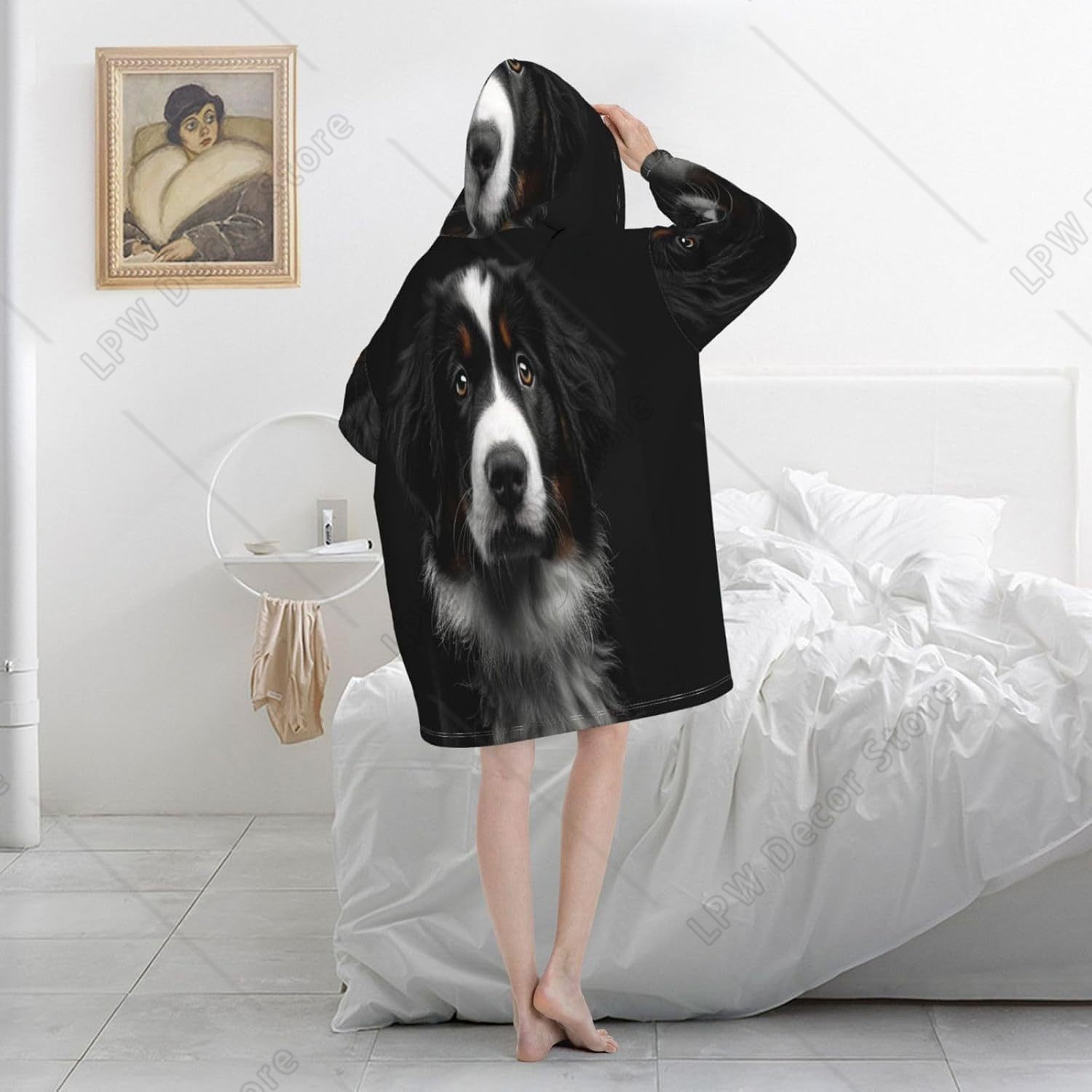 Bernese Mountain Dog Wearable  - Sherpa Hoodie Fleece recension och pris