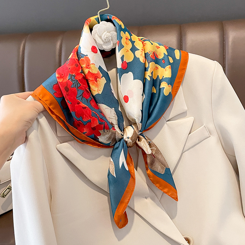 70x70cm Silk Scarf Square For  - Shawl Wrap Winter recension och pris