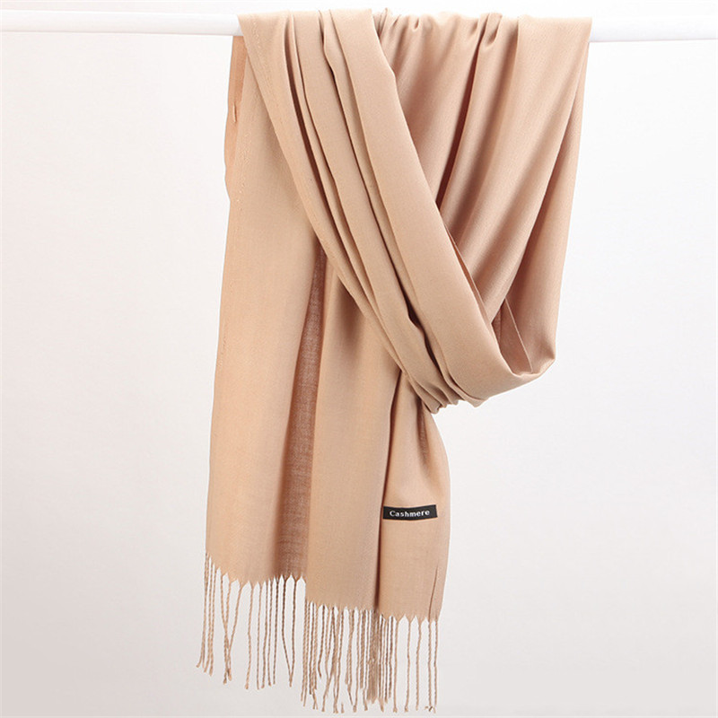 Women Solid Scarf Cashmere Fee - Cashmere Pashmina Wrap recension och pris