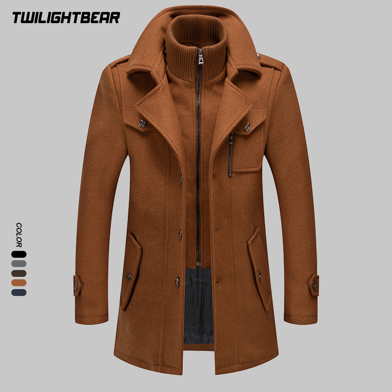 Winter Men's Wool Coat Oversiz - Wool Coat Peacoat recension och pris
