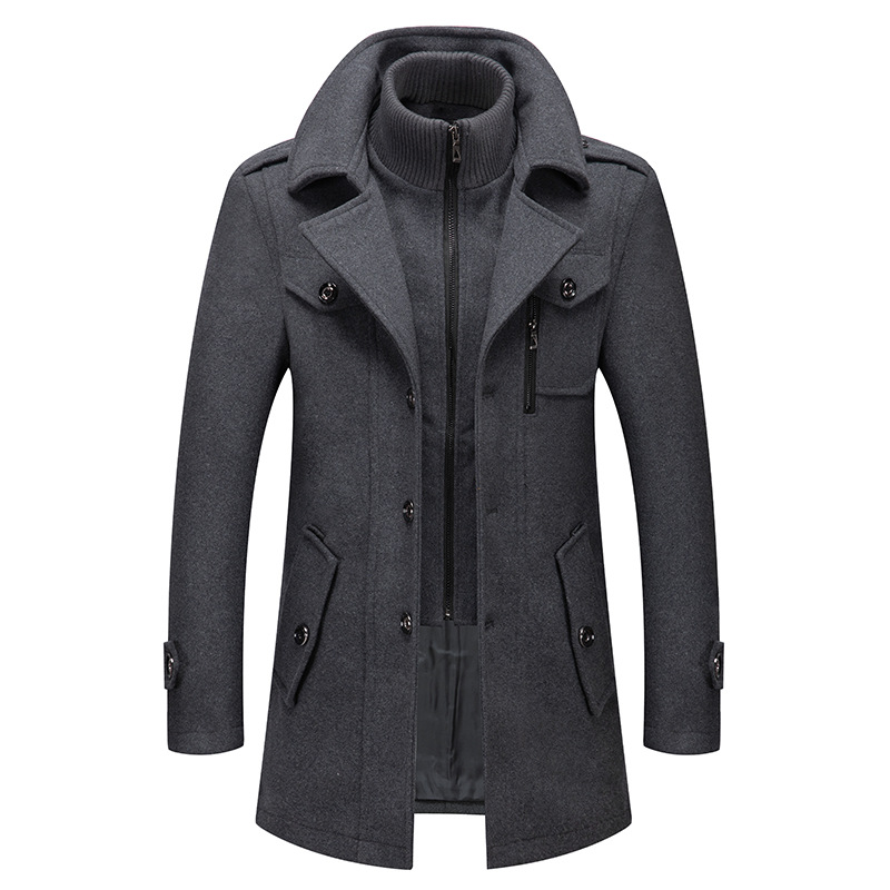 Winter Men's Wool Coat Oversiz - Wool Coat Peacoat recension och pris