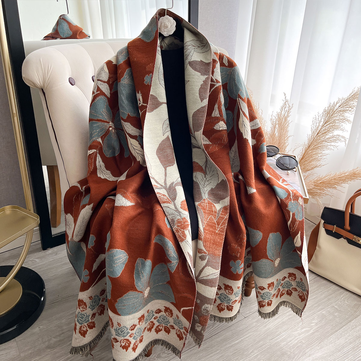Women Thicken Luxury Winter Pa - Cashmere Pashmina Wrap recension och pris