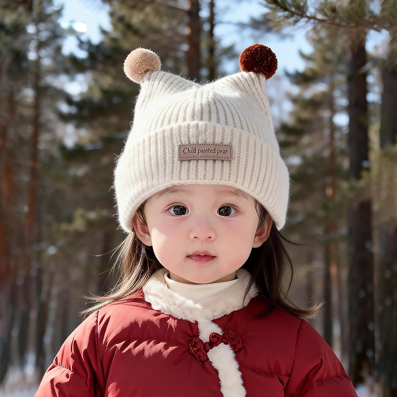 1-4Year Baby Knitted Hat Cute  - Knit Beanie Hat Warm recension och pris