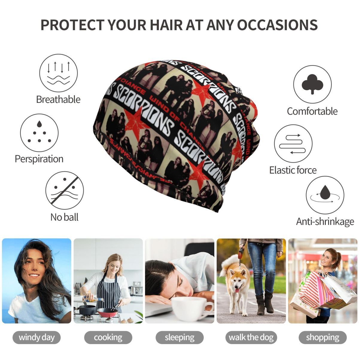 Scorpions Band Rock Bandana Ne - Knit Beanie Hat Warm recension och pris