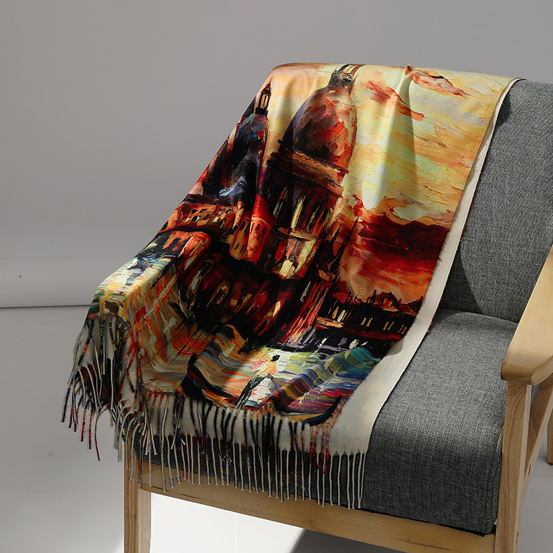 Luxury Brand Oil Painting Cash - Cashmere Pashmina Wrap recension och pris