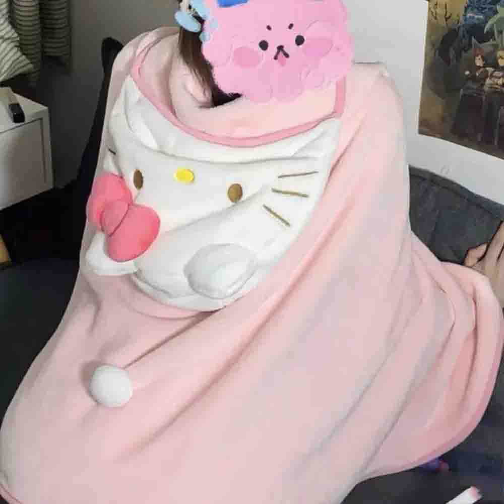 Cute Hellokitty Cloak Shawl Ai - Shawl Wrap Winter recension och pris